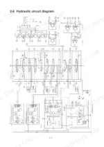 hyundai-robex-75-7-hydraulic-excavator-service-manual-hydraulic-24.webp Hyundai Robex 75-7 hydraulic circuit diagram showing control valve, travel motors, cylinders, and pilot valves.
