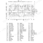 Hyundai R250LC-3, R250NLC-3 main pump exploded view diagram with numbered component parts list.