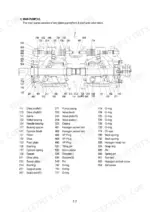 hyundai-robex-to-290nlc-3-crawler-excavator-service-manual-exploded-view-39.webp Hyundai R290LC-3, R290NLC-3, R290-3 main pump exploded view diagram and numbered parts list for hydraulic system.