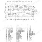 Hyundai R210LC-7A main pump exploded view diagram and parts list.