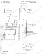 john-deere-110-112-lawn-and-garden-tractor-service-manual-wiring-144.webp John Deere 110, 112 electrical system wiring diagram showing motor generator, voltage regulator, battery, and indicator lamp.