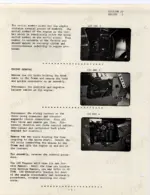 John Deere 120, 140 H1 engine removal procedure, serial number plate location, and engine component disconnection steps.