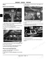 john-deere-2030-utility-vehicle-technical-manual-tm1944-procedures-66.webp John Deere ProGator 2030 diesel engine repair procedures for muffler and thermostat removal.