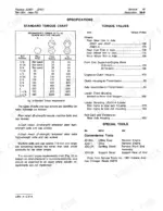 john-deere-301-401-tractors-and-loaders-technical-manual-tm-1034-torque-31.webp John Deere JD301, JD401 standard torque chart, bolt head markings, and specific component torque values table.