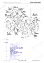 john-deere-5415-5715-tractor-repair-manual-electrical-operation-tests-972.webp John Deere 5415-5715 electrical component location page with legend for lights, switches, and relays.