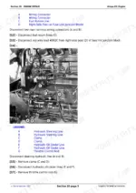 john-deere-5415-5715-tractor-repair-manual-engine-repair-85.webp John Deere 5415-5715 engine repair procedure for disconnecting hydraulic lines and throttle rod.