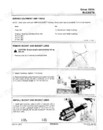 john-deere-550b-555b-crawler-dozer-repair-manual-tm-1331-backhoe-9300-639.webp John Deere 550B and 555B technical manual, backhoe buckets: the service equipment and tools list for bucket work, including the puller set used to remove pins.