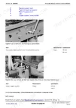 john-deere-6405-6605-repair-manual-6a06c-engine-mounting-117.webp John Deere 6605 engine mounting to main frame with rubber support pads and cap screw torque callouts.