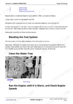 john-deere-6405-6605-repair-manual-6a06c-fuel-system-service-63.webp John Deere 6405 fuel filter service showing drain and bleed screw locations for draining water and sediment.
