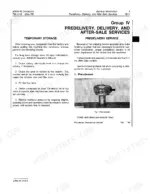 john-deere-646b-compactor-technical-manual-tm-1116-maintenance-21.webp John Deere 646B, JD646-B manual page covering temporary storage procedures and pre-delivery service for the air pre-cleaner.