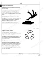 john-deere-750c-850c-crawler-dozer-repair-manual-tm1589-specs-18.webp John Deere 750C, 850C safety manual page covering safe maintenance procedures and proper waste disposal guidelines.