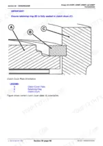 john-deere-8100t-8410t-track-tractor-repair-manual-transmission-353.webp John Deere 8100T, 8200T, 8300T, 8400T, 8110T, 8210T, 8310T, 8410T transmission diagram showing clutch cover plate and retaining ring.