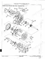 john-deere-9540-9680-wts-cws-combine-repair-manual-feeder-house-drives-and-reverser-gear-case-738.webp John Deere 9540 WTS-9680 WTS/CWS Feeder House Reverser Gear Case exploded view diagram showing internal gears, shafts, and bearings.