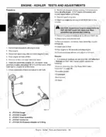 john-deere-gt225-to-gt245-garden-tractors-technical-manual-tm1756-procedures-38.webp John Deere GT225, GT235, GT235E, GT245 Kohler engine oil pressure test procedure, gauge setup diagrams, and troubleshooting steps.