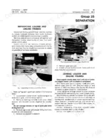 john-deere-jd646-compactor-technical-manual-tm-1073-procedures-23.webp John Deere JD646 service manual procedures for separating and joining the loader and engine frames with pivot point diagrams.