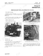 john-deere-jd760-series-a-scraper-technical-manual-tm-1018-procedures-21.webp John Deere JD760 Series-A procedures for removing and installing operator's station, battery connections, and steering lines.