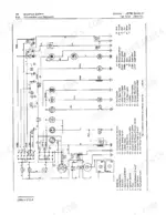 john-deere-jd760-series-a-scraper-technical-manual-tm-1018-specs-7.webp John Deere JD760 Series-A electrical system schematic showing wiring, components, and color codes for the scraper tractor.