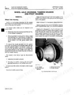 john-deere-jd770-motor-grader-technical-manual-tm-1123-procedures-68.webp John Deere JD770 service manual procedure for removing wheel axle housing, tandem housing, and pivot housing with component diagram.