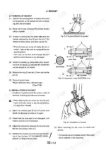 kobelco-sk16-sk17-hydraulic-excavator-shop-manual-procedures-206.webp Kobelco SK16, SK17 bucket removal and installation procedure with diagrams of bucket pins, dust seals, and assembly steps.