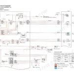 Kobelco SK25SR-2, 2/3TNE68, 3TNE74, 3TNE78A, 3TNE82A, 3/4TNE82, 3/4TNE84(T), 3/4TNE88 electric circuit diagram 1 of 3 with wire table.