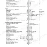 Liebherr A 308 technical data table - engine BF 4 M 1011 F at 53 kW (72 HP) or BF 4 M 2011 at 56 kW (76 HP), machine weight 7,3 t, hydraulic pump A10 VO 45 DFSR, operating pressure 320 bar