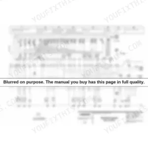 Basic machine electrical schematic laid out in numbered circuit columns covering engine oil pressure and water temperature, pre-heating and charging, hydraulic oil temperature, outriggers and lighting - shipped intentionally blurred