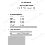 Liebherr A 900 C to A 924 C service manual - Front matter and chapter index, page 1