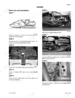 link-belt-240lx-crawler-excavator-service-manual-cre-7-29880lx-procedures-39.webp Link-belt 240LX engine removal and installation procedure steps 1-8, including battery, throttle, fuel, and heater hose removal.