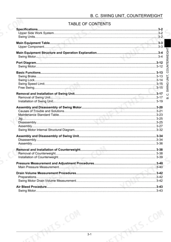 Link-Belt 350X3 service manual - Swing unit and counterweight, page 161