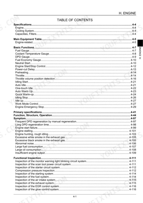 Link-Belt 350X3 service manual - Isuzu 6HK1X engine, page 209