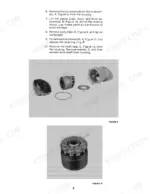 new-holland-114-windrower-pivot-tongue-service-manual-40011410-page-8.webp New Holland 114 service manual page showing piston block assembly, cam plate, and drive shaft removal procedures with diagrams.