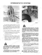 new-holland-499-pivot-tongue-haybine-mower-conditioner-service-manual-40049910-troubleshooting-4.webp New Holland 499 hydrostatic system troubleshooting, relief valve removal, and pressure testing procedures with safety warnings.