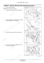 new-holland-870-to-340-square-baler-service-manual-47510960-procedures-36.webp New Holland 870, 890, 1270, 1290, 330, 340, BigBaler 870-340: Flywheel bearing removal and shimming procedure with component diagrams.