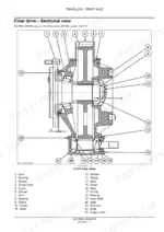 new-holland-csx7040-csx7080-combine-service-manual-travelling-axles-steering-903.webp New Holland CSX7040, CSX7050, CSX7060, CSX7070, CSX7080 final drive sectional view diagram with numbered parts list.