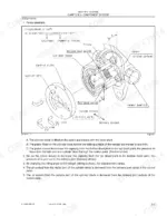 Cutaway of the variable displacement axial piston pump with the displacement formula, showing the cylinder block on the drive shaft splines, the hanger, the control plate and the suction and delivery ports
