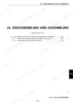 new-holland-e70bsr-midi-crawler-excavator-service-manual-84365679-procedures-390.webp New Holland E70BSR service manual table of contents for section 31, Disassembling and Assembling procedures.