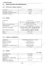 new-holland-e70bsr-midi-crawler-excavator-service-manual-84365679-specs-31.webp Specifications chapter of the New Holland E70BSR service manual, issued by the OEM for the E80BMSR variant of the same platform: engine, hydraulic components, performance and machine weight.