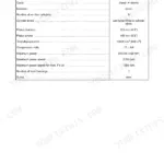 New Holland FX30-FX60NA IVECO F3A engine general specifications table