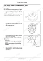 Final drive service procedure step with its specified fastener torque