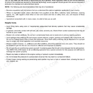 New Holland LM5.25, LM6.28 service manual introduction page covering environmental safety, waste disposal, and fluid handling.