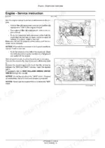 new-holland-lm5-25-lm6-28-telescopic-handler-service-manual-47712952b-hydraulic-69.webp New Holland LM5.25, LM6.28 engine service instructions for belt, fuel filter, oil filter, and oil level check procedures.