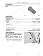 new-holland-lv80-tractor-loader-service-manual-engine-specifications-16-3.webp Diesel engine section opening with special tools and specifications for the crankcase, cooling system and hydraulic reservoir