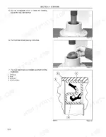 new-holland-lv80-tractor-loader-service-manual-front-axle-hub-assembly-680-3.webp Front axle hub assembly procedure showing bearing cup, wheel bearings, hub seal and spindle seal installation
