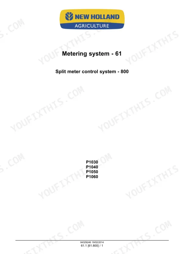 Metering system section covering the metering drive and split meter control