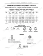new-holland-t1010-t1030-t1110-tractor-repair-manual-87739177-torque-59.webp New Holland T1010, T1030, T1110 minimum hardware tightening torque table for inch non-flanged hardware, locknuts, and bolt identification.
