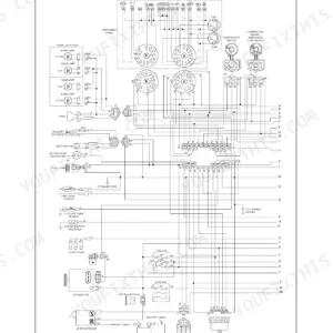 New Holland T1010, T1030, T1110 complete electrical circuit diagram showing lights, sensors, fuses, and battery connections.
