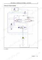 new-holland-t3010-to-t3040-tractor-service-manual-84183229b-hydraulic-284.webp New Holland T3010, T3020, T3030, T3040 hydraulic circuit diagram showing cylinder A, valves, pump, and reservoir components.