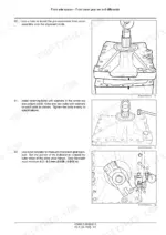 new-holland-t9-390-t9-670-articulated-tractor-service-manual-front-axle-900.webp Front bevel gear set and differential assembly: the pre-assembled front cover being lowered onto the alignment studs on a hoist