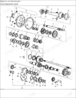 new-holland-tb100-tractor-parts-manual-transmission-clutch-pto-162.webp New Holland TB100 exploded view diagram of transmission gears, shafts, bearings, and housing components.