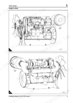 perkins-2806c-e18-to-tag3-6-cylinder-turbocharged-diesel-engine-shop-manual-tpd-1517e-specs-15.webp Perkins 2806C-E18 TAG1–TAG3 engine views showing side and rear profile diagrams with air intake and fan.